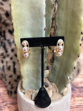 Gold Pearl Hoop Earrings
