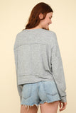 Kinslee Oversized Long Sleeve- H Grey