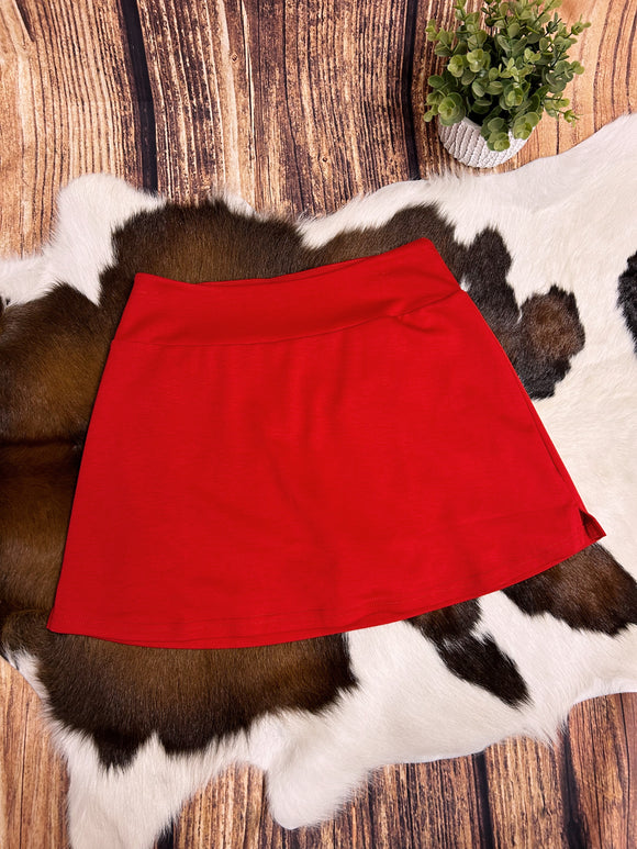 Tracy Sporty Skort-Red