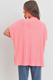 Ava Dolman Sleeve Knit Cardigan-Neon Pink