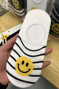 Milee Smiley Face No-Show Socks