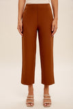 Caro Semi-Fitted Stretch Crop Pants-Butterscotch