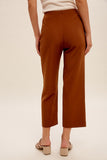 Caro Semi-Fitted Stretch Crop Pants-Butterscotch