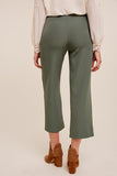 Caro Semi-Fitted Stretch Crop Pants- Dark Olive