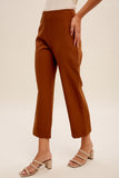 Caro Semi-Fitted Stretch Crop Pants-Butterscotch