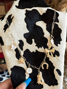 Western Cowgirl Charm Necklace