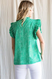 Bren Dot Print Top-Green