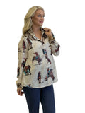 Layla Western & Leopard Button Up
