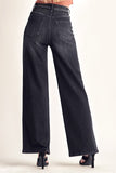 Risen Calloway High Rise Wide Leg Jeans- Black