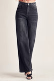 Risen Calloway High Rise Wide Leg Jeans- Black