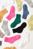 Solid Quarter Socks-Gray