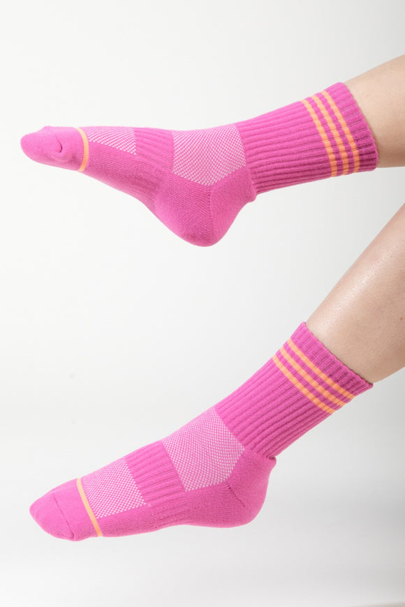 Striped Casual Socks-Pink