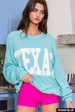 Texas Comfy Graphic Sweatshirt-Ocean Blue