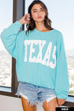 Texas Comfy Graphic Sweatshirt-Ocean Blue