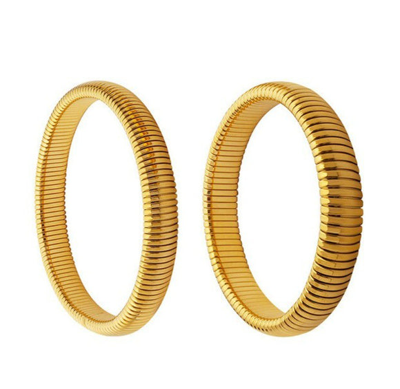 Talia Double Snake Bracelet Set-Gold