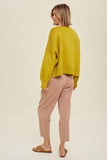 Roxy Crop Sweater-Lime