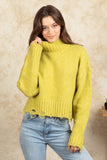 Lindsey Solid Sweater-Lime