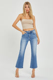 Risen Natalie Mid Rise Cropped Flare Jeans