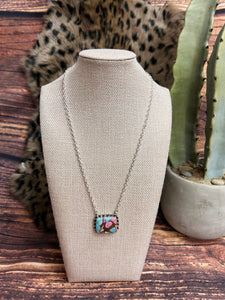 Cotton Candy Sterling Silver Pendant Necklace