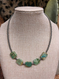 Turquoise Flat Stone Navajo Necklace