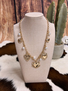 Pearl/Heart Duo Necklace