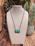 Kingman Turquoise Stone Sterling Silver Necklace