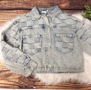 Lainey Checkered Denim Jacket