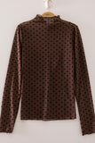 High Neck Sheer Mesh Top