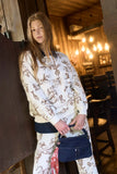 Jolee Western Print Crew Neck