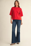 Kelsie Solid Drop Shoulder Top