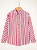 Brittany Red Stripe Button Down