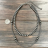 Handmade 22" 2-strand Navajo Bead Necklace