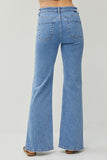 Bryn Mid Rise Cross Over Side Slit Straight