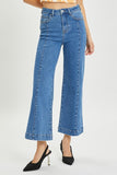 Risen Kelsi High Rise Ankle Wide Jeans