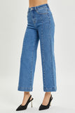 Risen Kelsi High Rise Ankle Wide Jeans