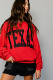 Texas Comfy Graphic Sweatshirt-RED