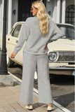 Lindy Loose Fit Textured Set-Gray