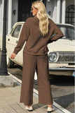 Lindy Loose Fit Textured Set-Coffee