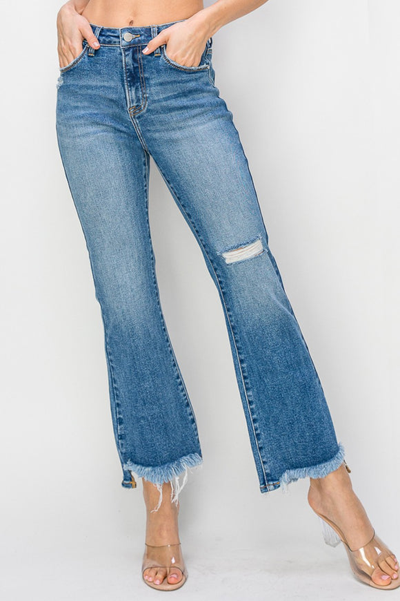 Bella High Rise Crop Flare Jeans