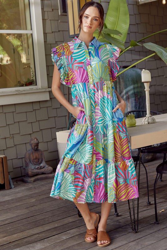 Faye Floral Ruffle Dress – Missy's Boutique