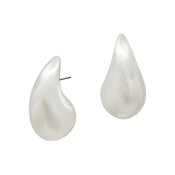 Marnie Matte Teardrop Earring-Silver