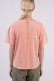 Jacee Short Sleeve Pocket Tee-Peach