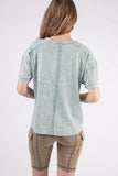 Jacee Short Sleeve Pocket Tee-Sage