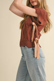 Lily Mocked Neck Sweater Vest-Mocha