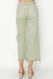 Risen High-Rise Crop Jeans-Sage