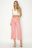 Risen Flamingo High-Rise Crop Jeans