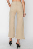 Risen High-Rise Crop Jeans-Taupe