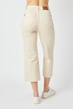 Jud Blue HW Crop Wide Leg Jeans-Bone