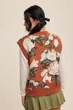 Regina Floral V-Neck Sweater Vest