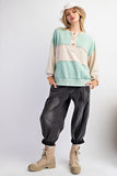 Gracie Color Block Terry Knit Sweater